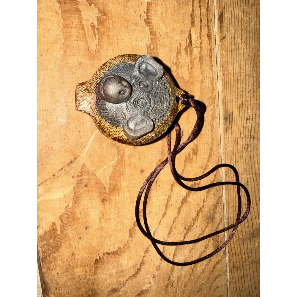 5 Hole Songbird Pendant Style Monkey Whistle Brown